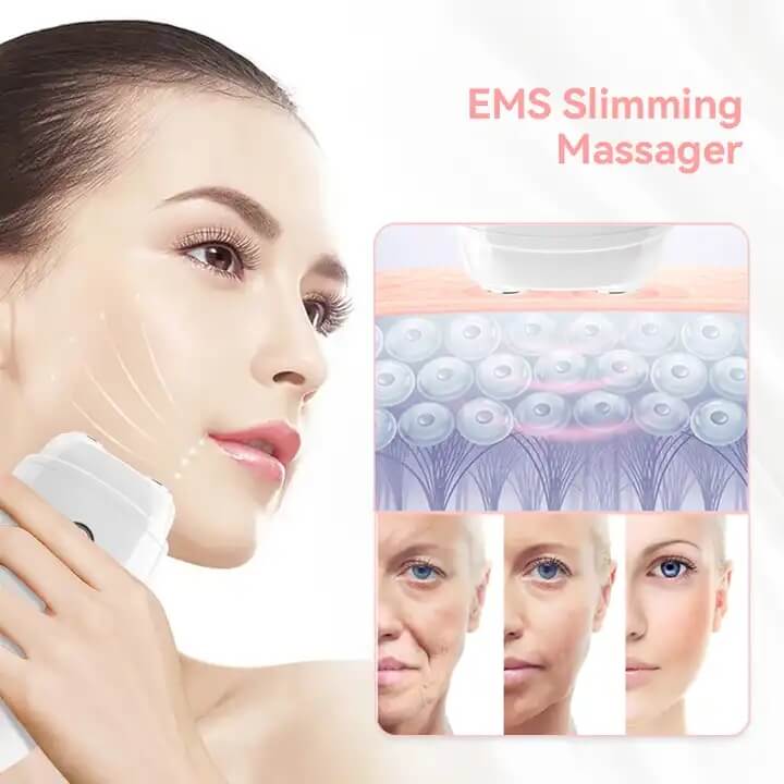 SKB-1405 Tragbare geführte Lichttherapie Haut Abnehmen Straffung Ems Gesicht Schönheit Massager 